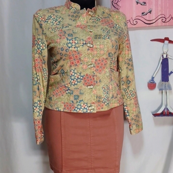 Christopher & Banks womens jacket top size m in a beautiful multi color - Picture 1 of 9